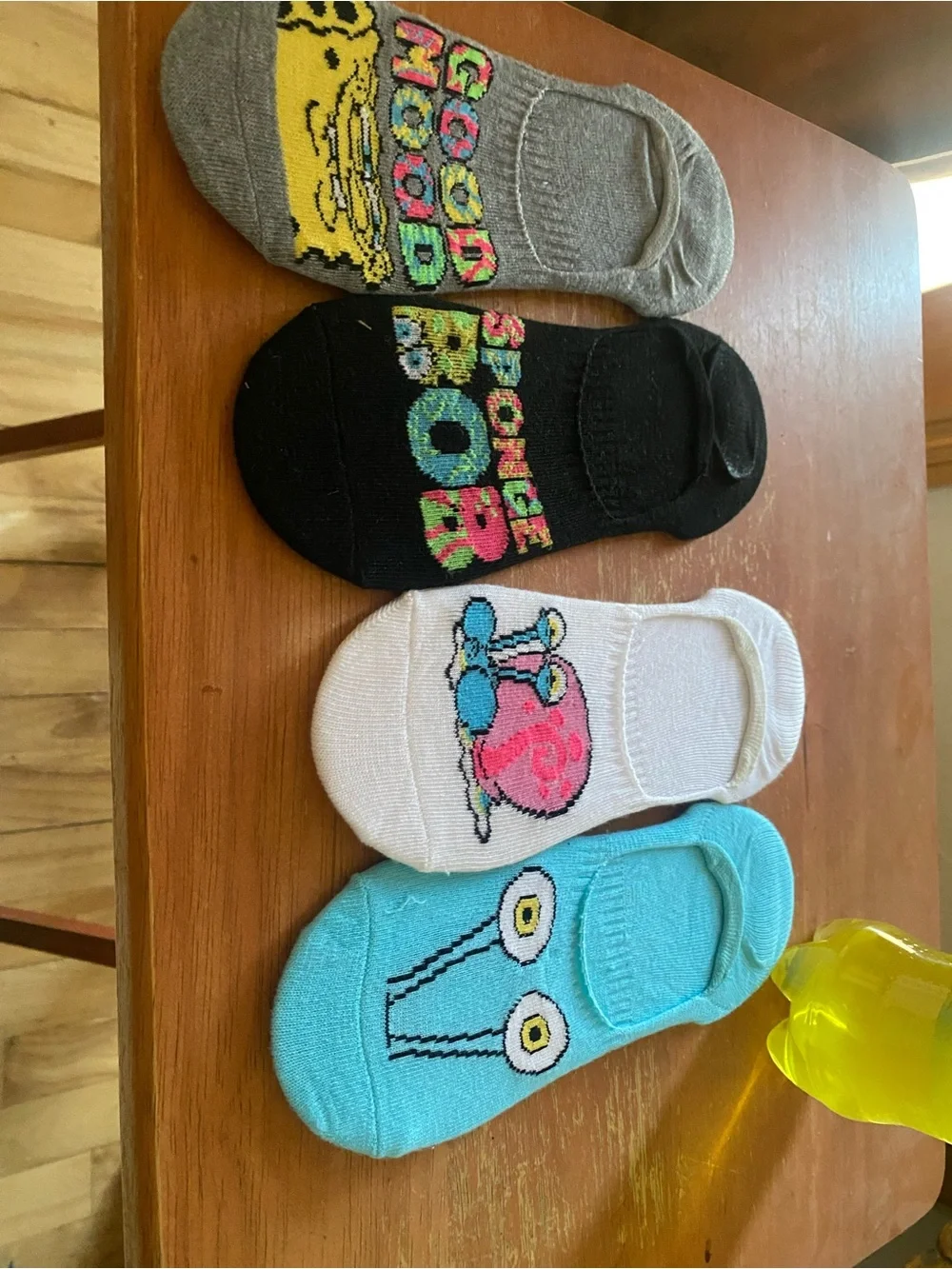 No-Show Women Socks Pack - Multicolor Cute Characters (Gray, Black, White, Blue)
